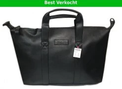 Reistas R&B | Zwart | Vakantietas | Leren Tas | Schoudertas| Unisex