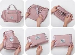 Merkloos Opvouwbare Handbagage Reistas – Opvouwbaar Tot 28 X 18 Cm – Grijs -Bagage En Reistassen 1200x883 4