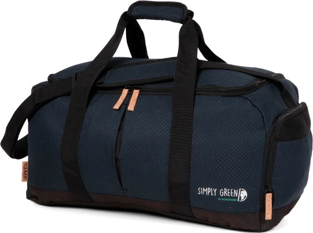 Norlander Simply Green Weekendtas - Gemaakt Van Gerecyclede Petflessen - Blauw 1 Norlander Simply Green Weekendtas - Gemaakt Van Gerecyclede Petflessen - Blauw