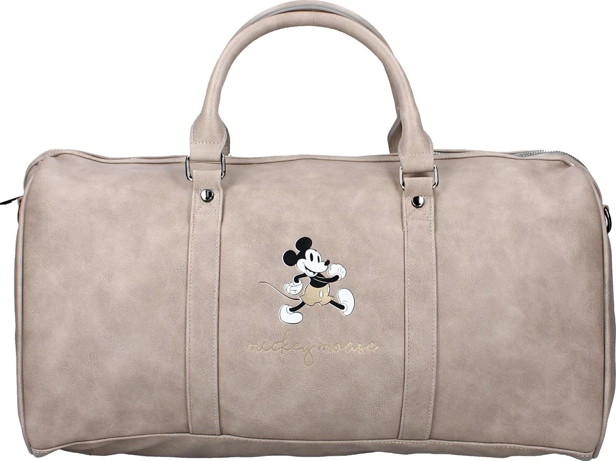 Disney Weekendtas Mickey Mouse 28 Liter Polyurethaan Taupe 5 Disney Weekendtas Mickey Mouse 28 Liter Polyurethaan Taupe - Afbeelding 5