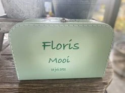 Merkloos Koffertje Karton Groen Maat L Met Eigen Opdruk - Met Naam -Bagage En Reistassen 1200x899