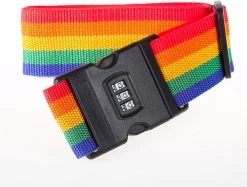 Kofferriem Met Naam En Adres Labels | Kofferband | BagageRiem |Bagageband | 180CM | Regenboog | 3-cijfer Slot | 2 Gratis Naamplaatjes Erbij | Bagagelabel | -Bagage En Reistassen 1200x910 4