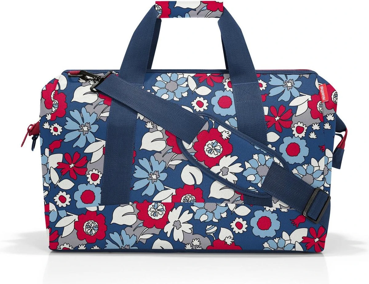Reisenthel Allrounder L Reistas Sporttas - 30L - Florist Indigo Blauw 1 Reisenthel Allrounder L Reistas Sporttas - 30L - Florist Indigo Blauw