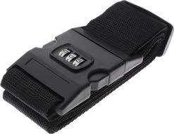 UNRL® Kofferriem 200 * 5 Cm - Met 3-cijferslot - Verstelbaar - Bagageriem - Zwart