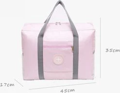 Merkloos Reistas - Handbagage Tas - Opvouwbaar - Roze - Travelbag -Bagage En Reistassen 1200x931 1