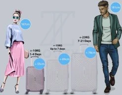 ©TROLLEYZ - Florence No.7 - Trolley - 55cm Met TSA Slot - Dubbele Wielen - 360° Spinners - 100% ABS - Handbagage Koffer In Cloudy Grey -Bagage En Reistassen 1200x940