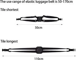 UNRL® Kofferriem - Elastische Bagageriem - Verstelbaar 60 * 170 - Bevestigingselastiek Voor Handbagage - Zwart -Bagage En Reistassen 1200x949 2