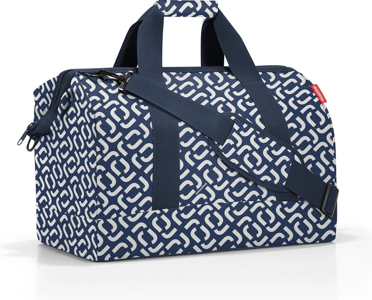 Reisenthel Allrounder L Reistas Sporttas - 30L - Signature Navy Blauw 2 Reisenthel Allrounder L Reistas Sporttas - 30L - Signature Navy Blauw - Afbeelding 2