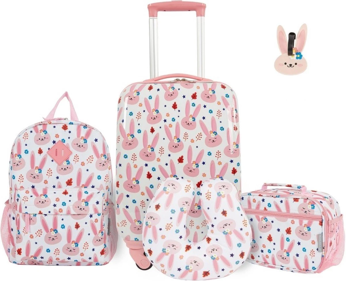 Travelers Club - Kinderkoffer Set - BUNNY 9 Travelers Club - Kinderkoffer Set - BUNNY - Afbeelding 9