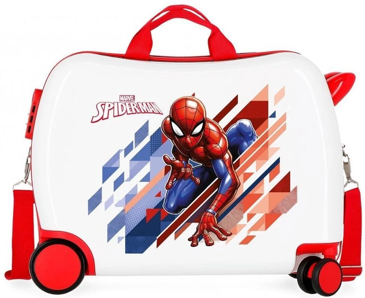 Marvel Ride-on Koffer Reiskoffer Spider-man 34 Liter Junior Wit 1 Marvel Ride-on Koffer Reiskoffer Spider-man 34 Liter Junior Wit
