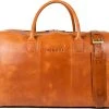 NEGOTIA Delta - Leren Weekendtas - Leren Reistas - Duffel Bag - 100% Luxe Top-Grain Leer - Bruin
