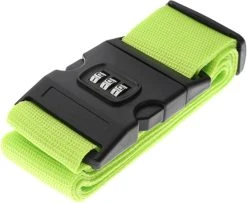 UNRL® Kofferriem 200 * 5 Cm - Met 3-cijferslot - Verstelbaar - Bagageriem - Lichtgroen