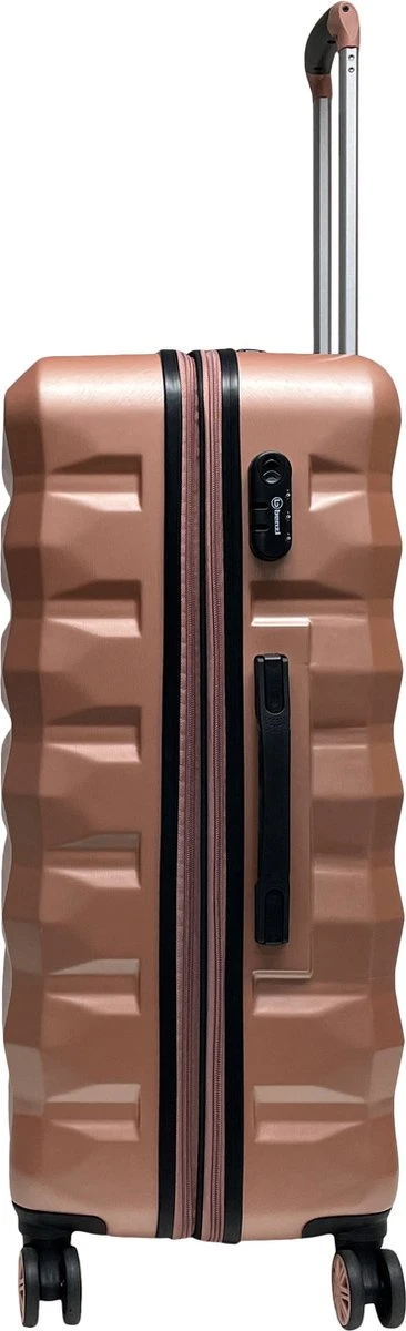 Benzi Xisto Grote Koffer - 75 Cm - 106 Liter - Expandable - Roze 2 Benzi Xisto Grote Koffer - 75 Cm - 106 Liter - Expandable - Roze - Afbeelding 2