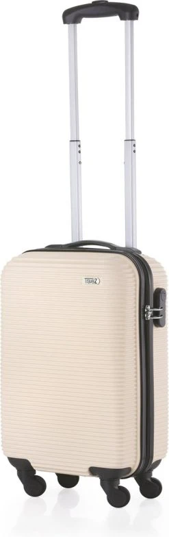 TravelZ Horizon Handbagagekoffer - 54cm Handbagage Trolley Met Gevoerde Binnenkant - Champagne -Bagage En Reistassen 379x1200