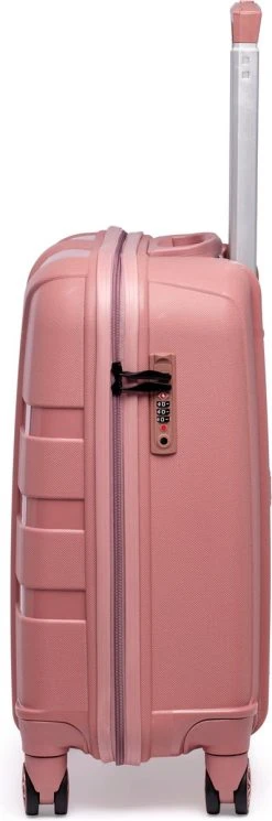 ©TROLLEYZ - Paris No.5 - Trolley - 55cm Met TSA Slot - Dubbele Wielen - 360° Spinners - 100% Polypropyleen - Handbagage Koffer In Rose Blush -Bagage En Reistassen 398x1200 2