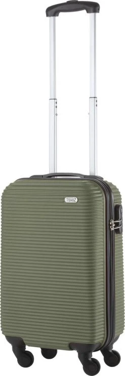 TravelZ Horizon Handbagagekoffer - 54cm Handbagage Trolley Met Gevoerde Binnenkant - Groen -Bagage En Reistassen 399x1200