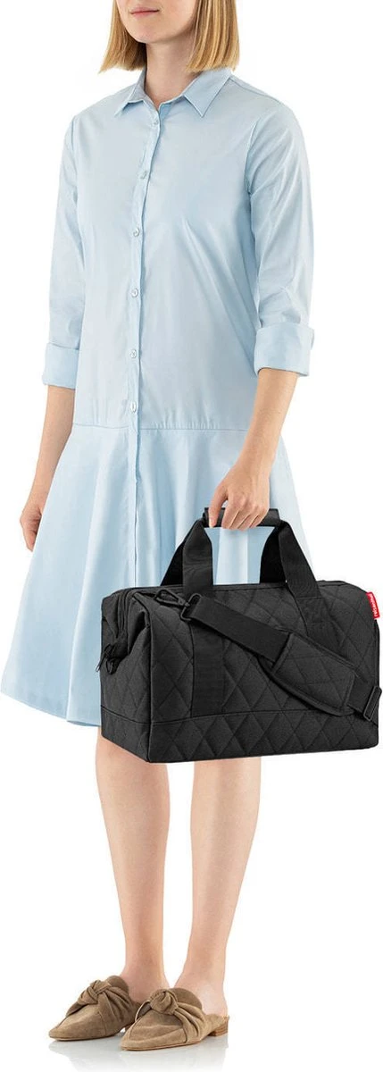 Reisenthel Allrounder M Reistas Sporttas - 18L - Rhombus Black Zwart 4 Reisenthel Allrounder M Reistas Sporttas - 18L - Rhombus Black Zwart - Afbeelding 4