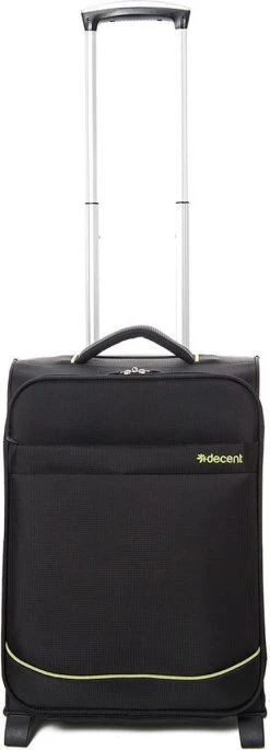 Decent Handbagage Koffer / Trolley / Reiskoffer - 50 Cm - 35 Liter - Polyester - Super-Light - Zwart