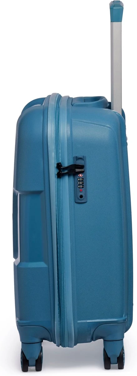 ©TROLLEYZ - Venice No.10 - Trolley - 55cm Met TSA Slot - Dubbele Wielen - 360° Spinners - 100% Polypropyleen - Handbagage Koffer In Ice Blue 2 ©TROLLEYZ - Venice No.10 - Trolley - 55cm Met TSA Slot - Dubbele Wielen - 360° Spinners - 100% Polypropyleen - Handbagage Koffer In Ice Blue - Afbeelding 2