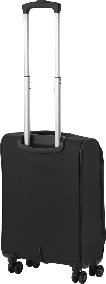 TravelZ Softspinner TSA Handbagagekoffer 55cm - Zachte Reiskoffer Dubbele Wielen – Zwart 2 TravelZ Softspinner TSA Handbagagekoffer 55cm - Zachte Reiskoffer Dubbele Wielen – Zwart - Afbeelding 2