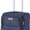 TravelZ Softspinner TSA Handbagagekoffer 55cm - Zachte Reiskoffer Dubbele Wielen – Blauw