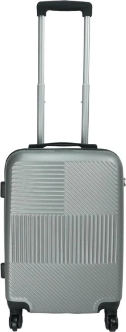 Handbagage Koffer 51cm 4 Wielen Trolley - Zilver