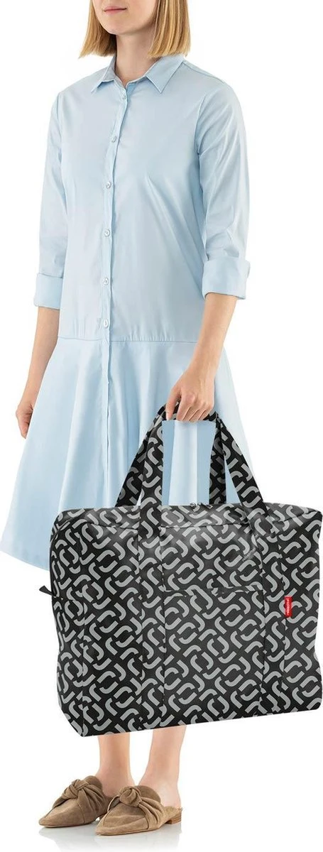 Reisenthel Mini Maxi Touringbag Reistas - Opvouwbaar - 40L - Signature Black Zwart 3 Reisenthel Mini Maxi Touringbag Reistas - Opvouwbaar - 40L - Signature Black Zwart - Afbeelding 3
