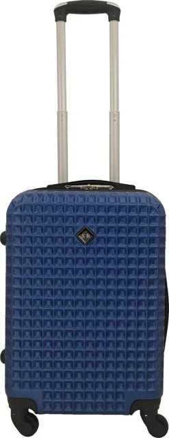 SB Travelbags Handbagage Koffer 51cm 4 Wielen Trolley - Blauw