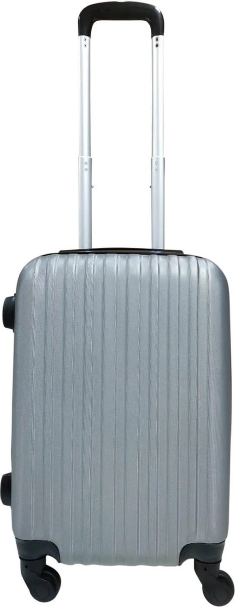 SB Travelbags 'Expandable' Handbagage Koffer 53cm 4 Wielen Trolley - Zilver 1 SB Travelbags 'Expandable' Handbagage Koffer 53cm 4 Wielen Trolley - Zilver