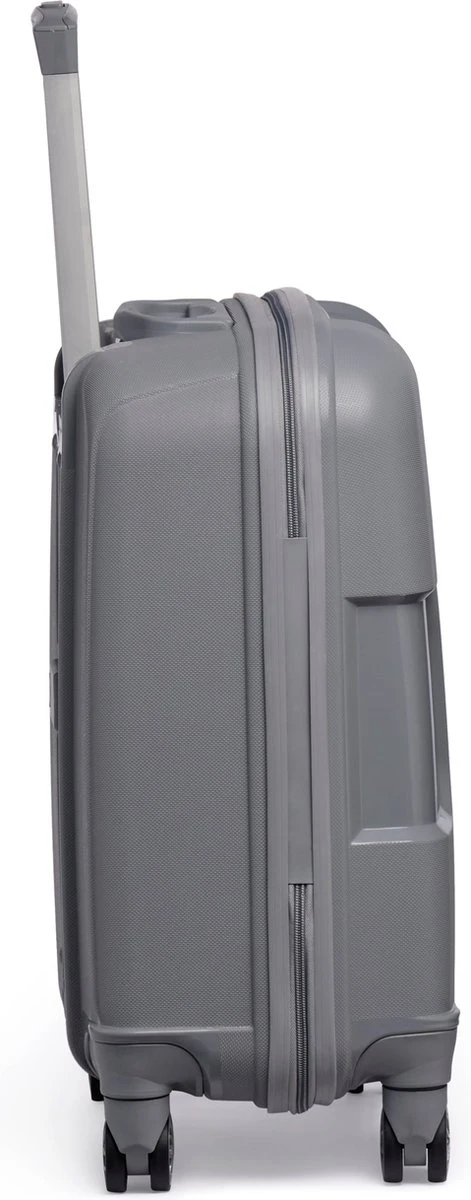 ©TROLLEYZ - Venice No.10 - Trolley - 55cm Met TSA Slot - Dubbele Wielen - 360° Spinners - 100% Polypropyleen - Handbagage Koffer In Silver Stone 2 ©TROLLEYZ - Venice No.10 - Trolley - 55cm Met TSA Slot - Dubbele Wielen - 360° Spinners - 100% Polypropyleen - Handbagage Koffer In Silver Stone - Afbeelding 2