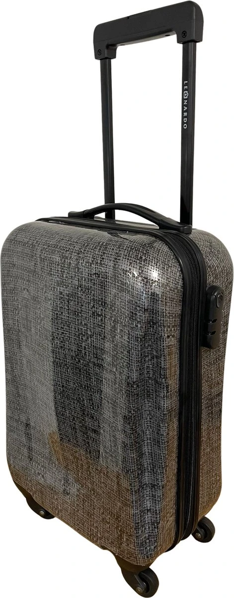 Leonardo Handbagage Koffer 51x31x20 - Hardcase - Cijferslot - Reiskoffer - Lichtgewicht Koffer - Grey 6 Leonardo Handbagage Koffer 51x31x20 - Hardcase - Cijferslot - Reiskoffer - Lichtgewicht Koffer - Grey - Afbeelding 6