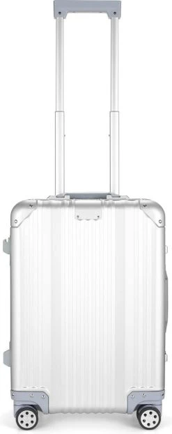 Aluminium Handbagage Koffer Mozzel Darrow - Reiskoffer Met Wielen - 51cm - Harde Koffer - Zilver