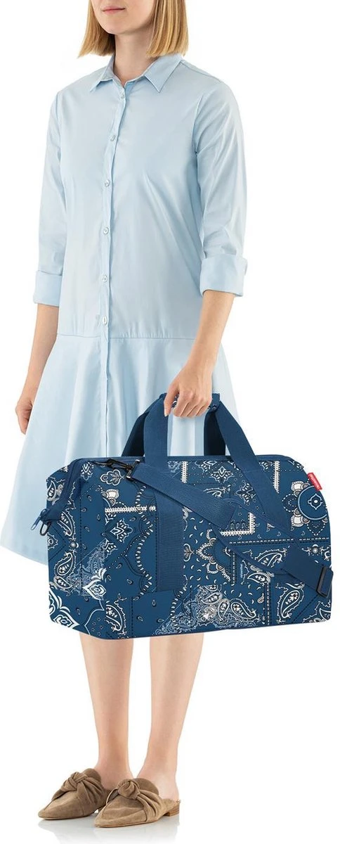 Reisenthel Allrounder L Reistas Sporttas - 30L - Bandana Frame Blauw 4 Reisenthel Allrounder L Reistas Sporttas - 30L - Bandana Frame Blauw - Afbeelding 4