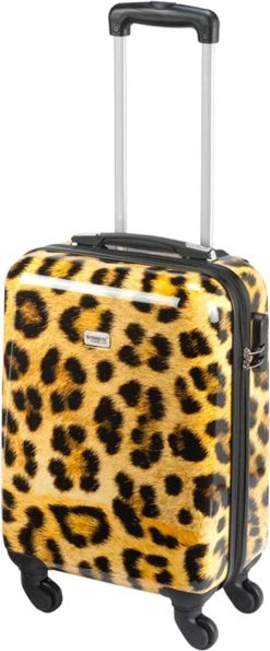 Princess Traveller Animal Print - Handbagagekoffer - Leopard - Small - 55cm -Bagage En Reistassen 498x1200 1