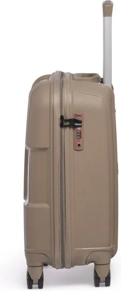 ©TROLLEYZ - Venice No.10 - Trolley - 55cm Met TSA Slot - Dubbele Wielen - 360° Spinners - 100% Polypropyleen - Handbagage Koffer In Pearl Sand -Bagage En Reistassen 500x1200