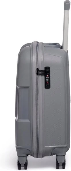 ©TROLLEYZ - Venice No.10 - Trolley - 55cm Met TSA Slot - Dubbele Wielen - 360° Spinners - 100% Polypropyleen - Handbagage Koffer In Silver Stone 21 ©TROLLEYZ - Venice No.10 - Trolley - 55cm Met TSA Slot - Dubbele Wielen - 360° Spinners - 100% Polypropyleen - Handbagage Koffer In Silver Stone -Bagage En Reistassen 502x1200