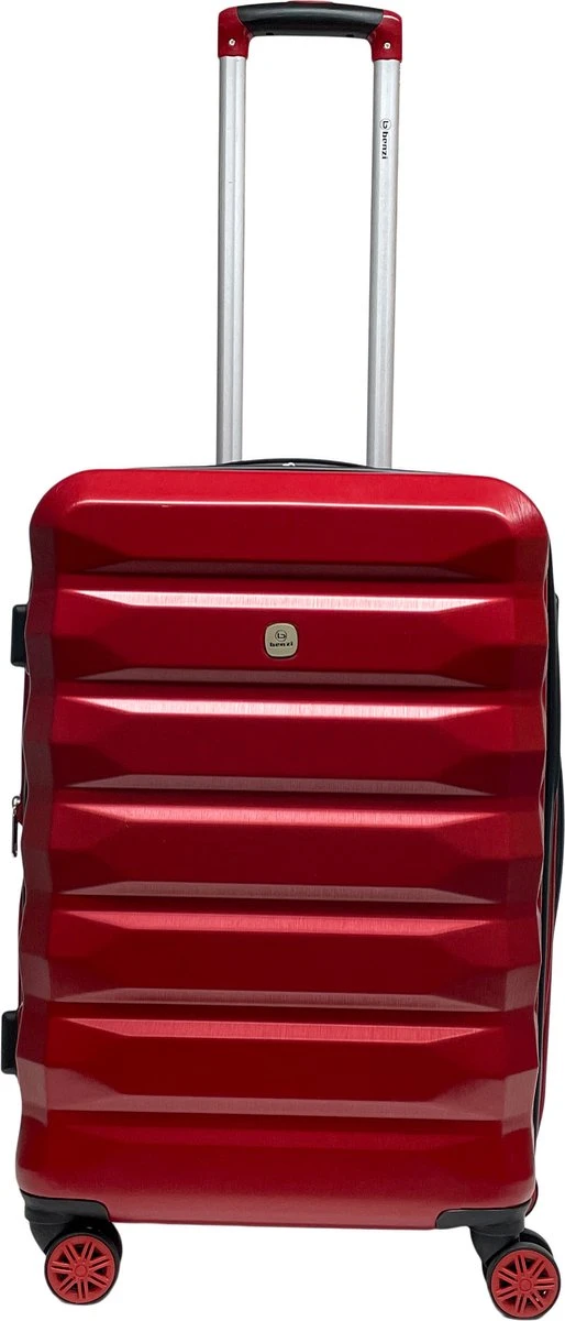 Benzi Xisto Middelgrote Koffer - 65 Cm -75 Liter - Expandable - Rood 4 Benzi Xisto Middelgrote Koffer - 65 Cm -75 Liter - Expandable - Rood - Afbeelding 4