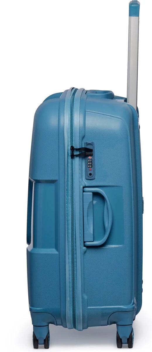 ©TROLLEYZ - Venice No.10 - Reiskoffer - 69cm Met TSA Slot - Dubbele Wielen - 360° Spinners - 100% Polypropyleen - Reiskoffer In Ice Blue 11 ©TROLLEYZ - Venice No.10 - Reiskoffer - 69cm Met TSA Slot - Dubbele Wielen - 360° Spinners - 100% Polypropyleen - Reiskoffer In Ice Blue - Afbeelding 11