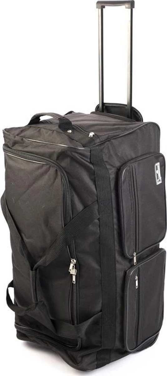 Leonardo Miami Grote Wieltas XXL - 140L - Zwart 3 Leonardo Miami Grote Wieltas XXL - 140L - Zwart - Afbeelding 3