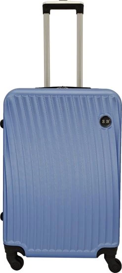 SB Travelbags Bagage Koffer 65cm 4 Wielen Trolley - Blauw