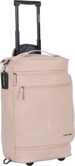 New Rebels® Harper Reistas / Weekendtas Geschikt Voor Handbagage - Waterafstotend Polyutheraan - Trolley Met Wielen En Reflectiedetails - Oud Roze - 29L -Bagage En Reistassen 544x1200 1