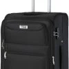 Travelz Softspinner TSA Reiskoffer 67cm - Zachte Reiskoffer Met Expander - Zwart