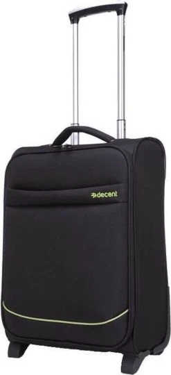 Decent Handbagage Koffer / Trolley / Reiskoffer - 50 Cm - 35 Liter - Polyester - Super-Light - Zwart -Bagage En Reistassen 549x1200