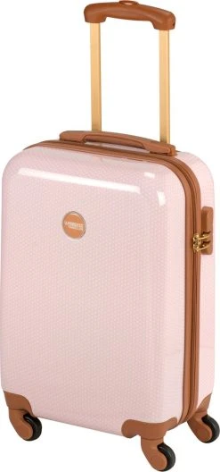 Princess Traveller Trendy Dots - Handbagage Koffer - Roze - S - 55cm -Bagage En Reistassen 561x1200
