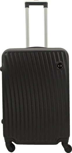 SB Travelbags Bagage Koffer 65cm 4 Wielen Trolley - Zwart