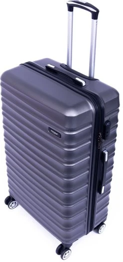 Tobeyz - Koffer - Donkergrijze Handbagage - Medium - Verrijdbaar Op 4 Wielen - Stevig ABS - Lichtgewicht, Trolley -Bagage En Reistassen 565x1200 10