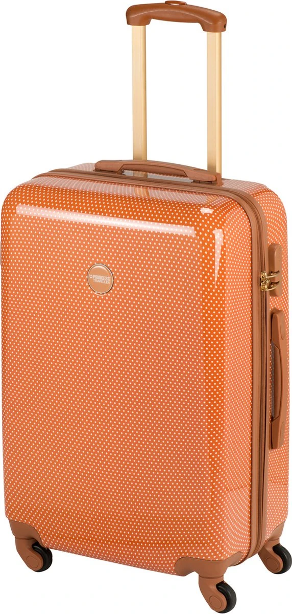 Princess Traveller Trendy Dots - Reiskoffer - Terra - M - 66cm 2 Princess Traveller Trendy Dots - Reiskoffer - Terra - M - 66cm - Afbeelding 2