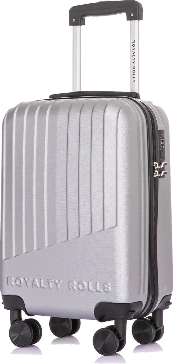 Royalty Rolls Amsterdam Handbagage Koffer 52 Cm - 25 Liter - Zilvergrijs 1 Royalty Rolls Amsterdam Handbagage Koffer 52 Cm - 25 Liter - Zilvergrijs
