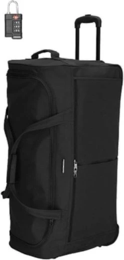 Reiskoffer - Reiskoffer Met Wielen - TSA Cijferslot - 100 Liter - Zwart
