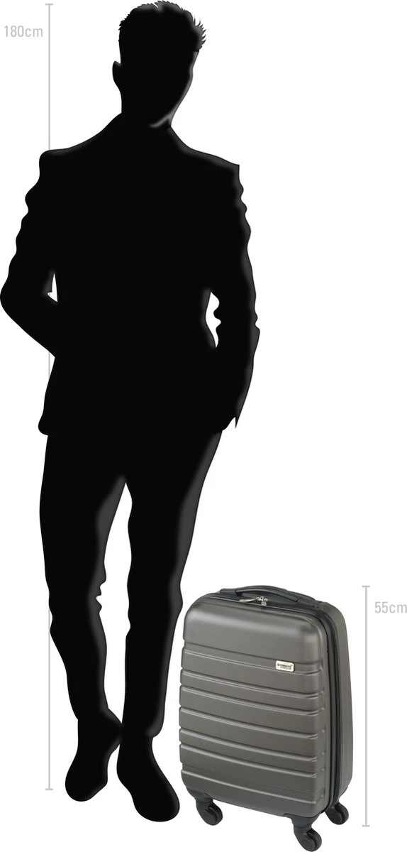Princess Traveller Singapore Handbagage Koffer 55 Cm - Antraciet 7 Princess Traveller Singapore Handbagage Koffer 55 Cm - Antraciet - Afbeelding 7